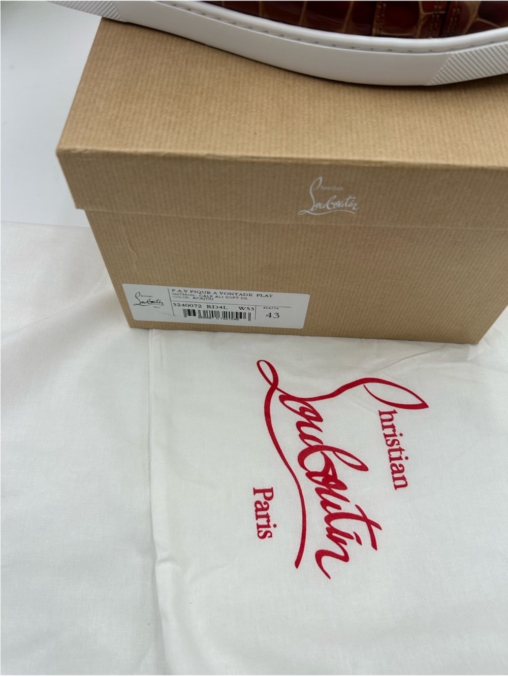 Christian Louboutin Men's FAV VONTADE CROC SNEAKERS . Size 43 - Picture 5 of 11